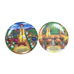 2 Collectible Vintage McDonald's Dinner Plates,‎  1989